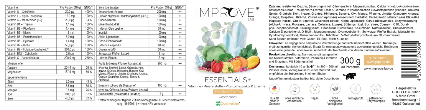 ESSENTIALS+  (300g) Tropical Fruits