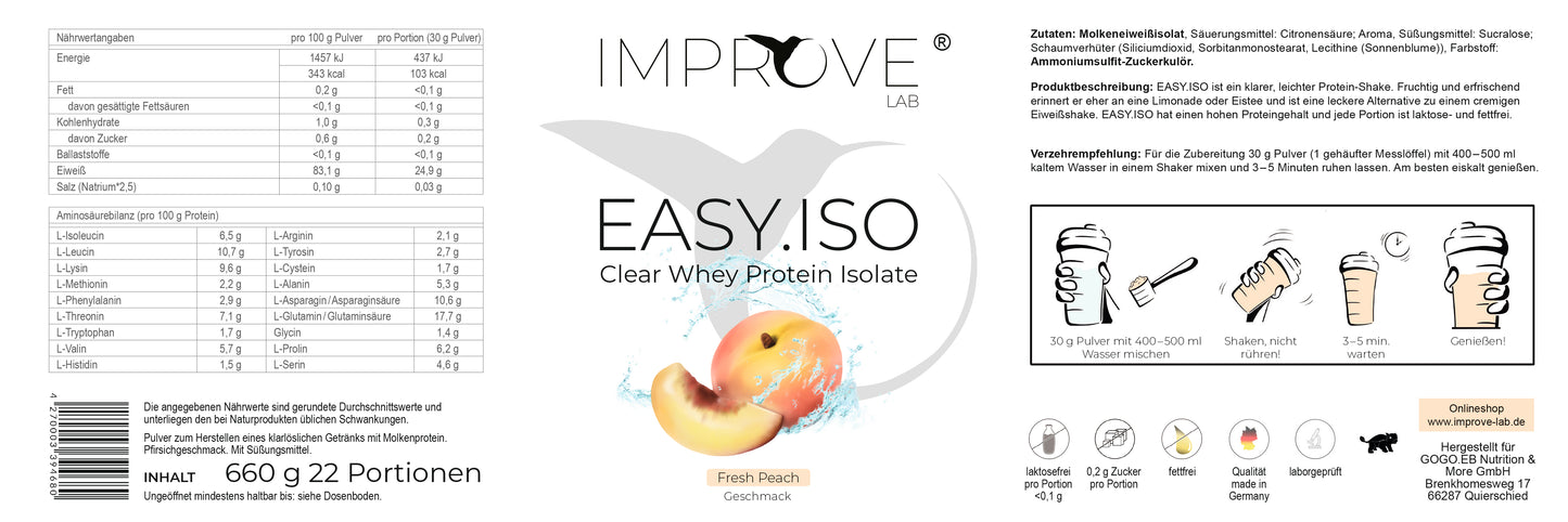 EASY.ISO Fresh Peach (660g)